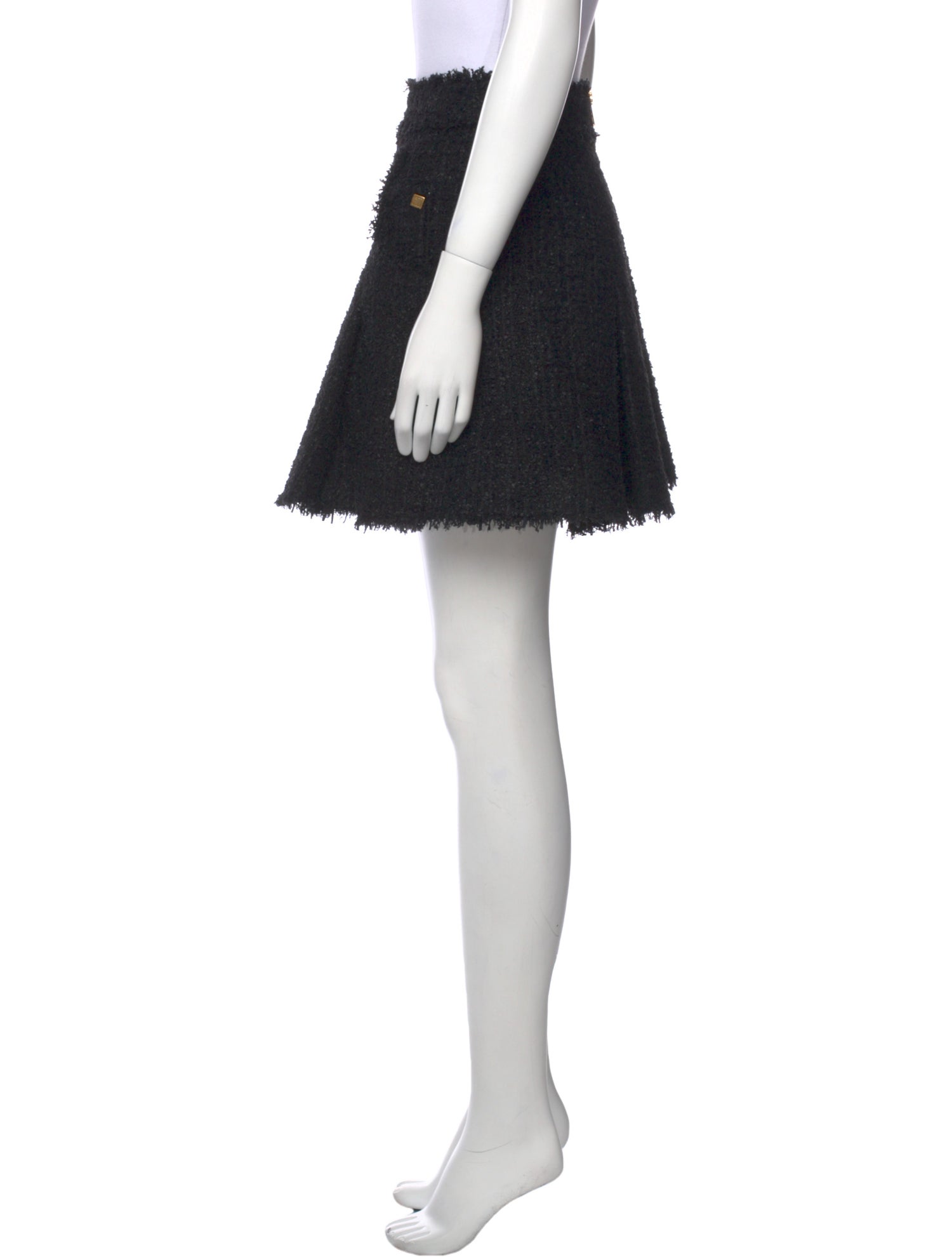 Balmain Pleated Accents Mini Skirt