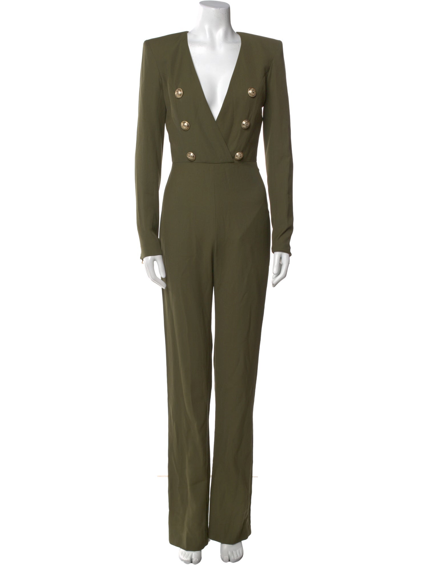 Balmain Plunge Neckline Jumpsuit