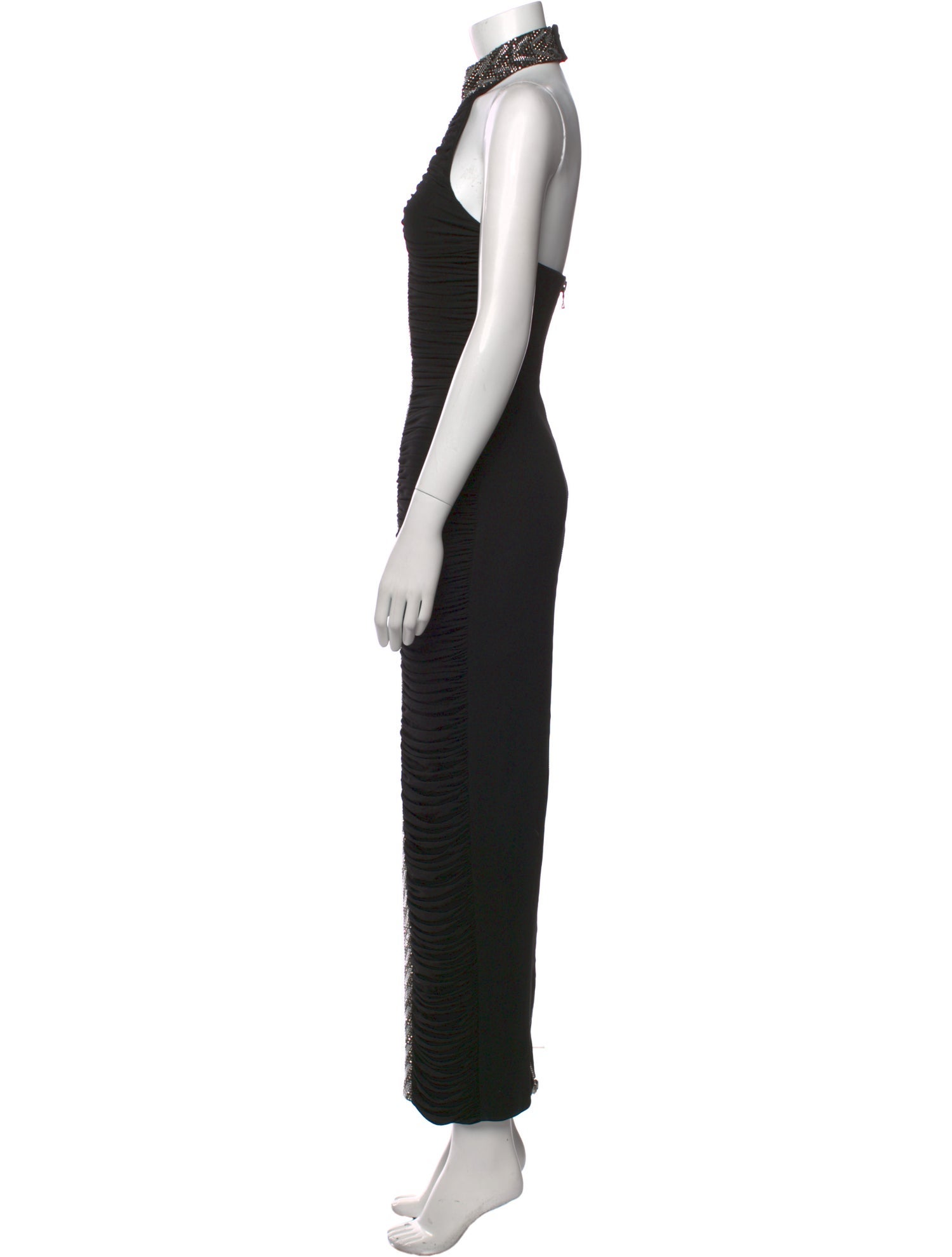 Balmain Mock Neck Long Dress