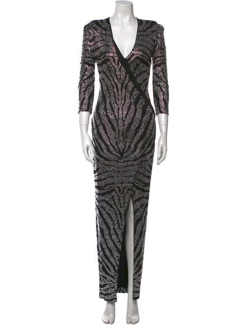 Balmain Printed Long Dress