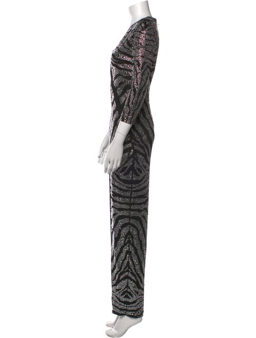 Balmain Printed Long Dress