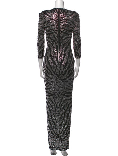 Balmain Printed Long Dress