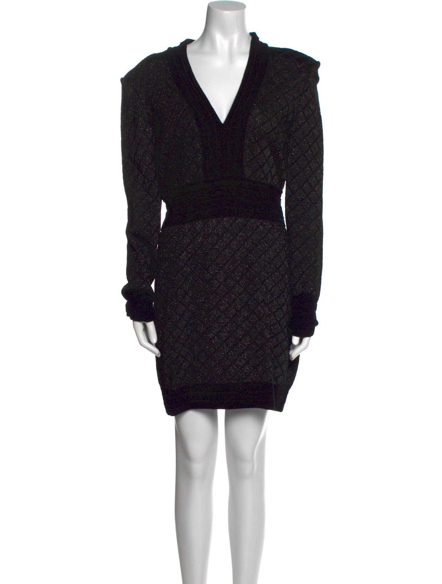 Balmain V-Neck Mini Dress