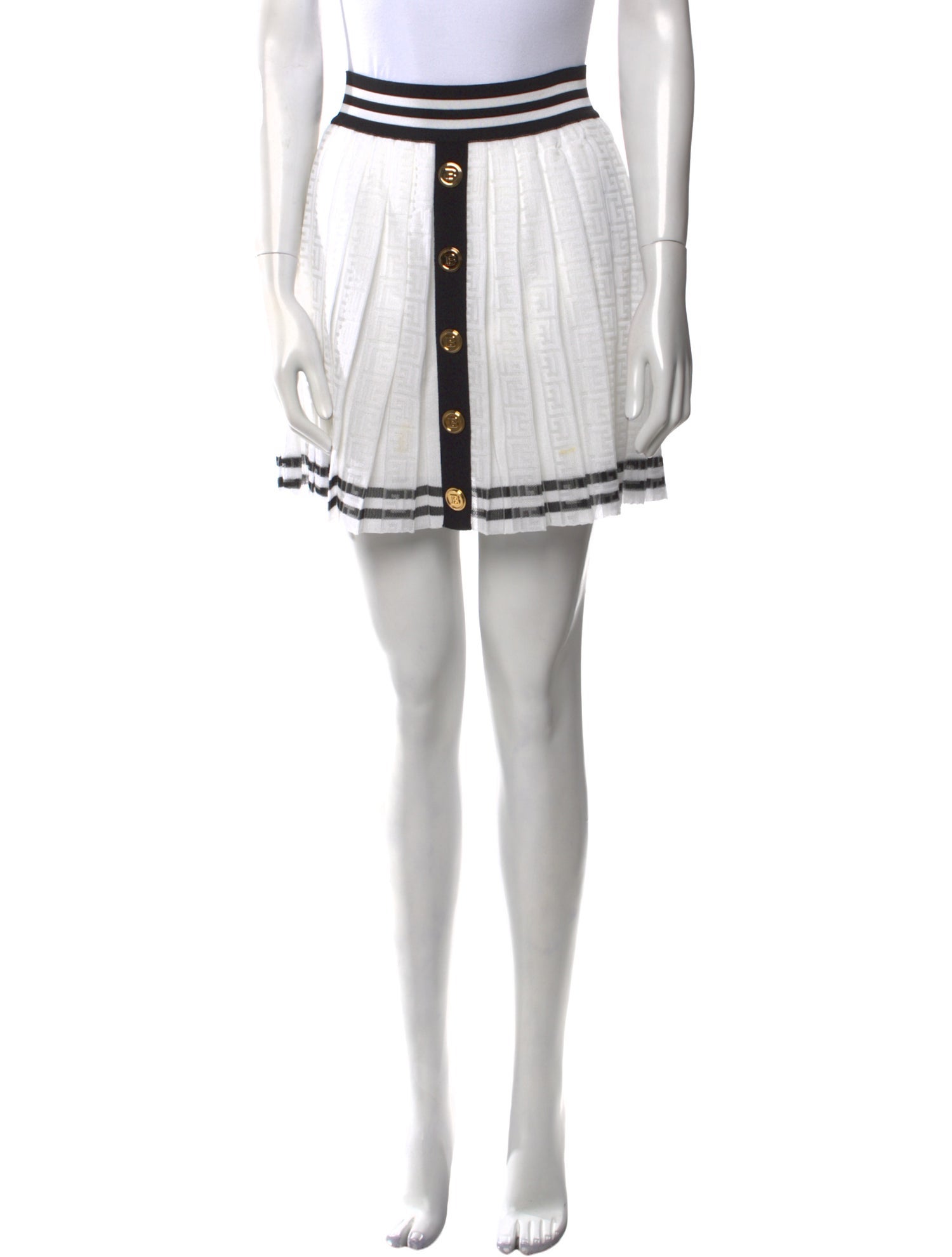 Balmain Striped Mini Skirt