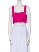 Balmain x Barbie Square Neckline Sleeveless Crop Top