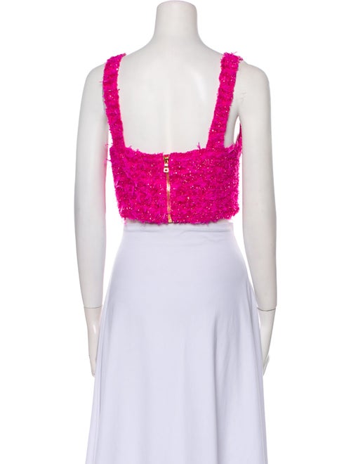 Balmain x Barbie Square Neckline Sleeveless Crop Top