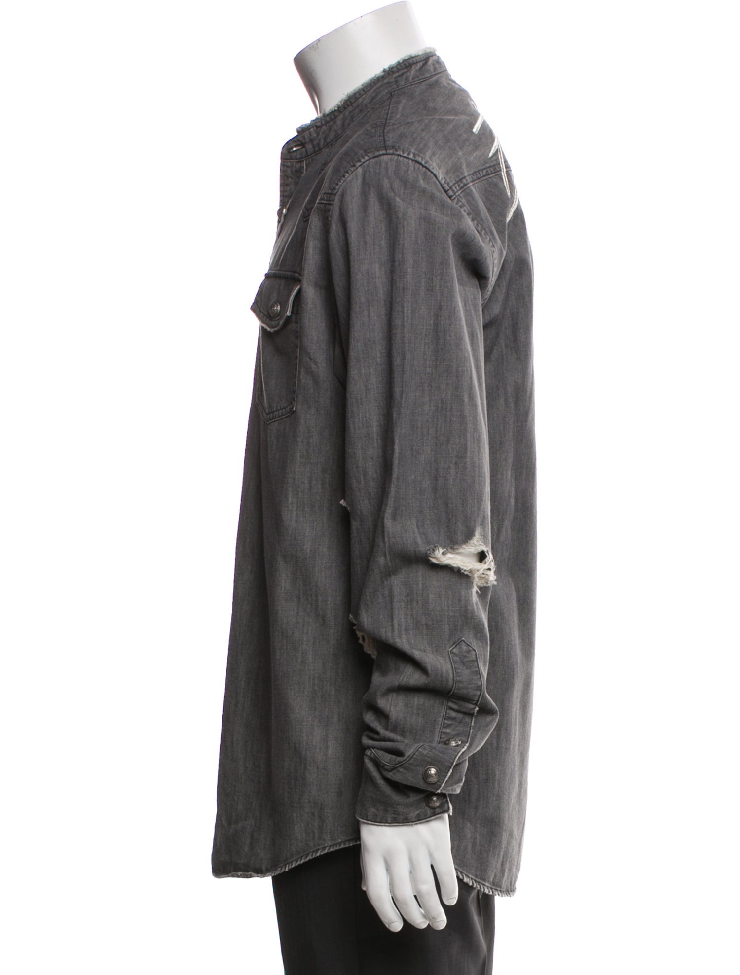 Balmain Long Sleeve Denim Shirt