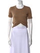 Balmain Crew Neck Short Sleeve Crop Top