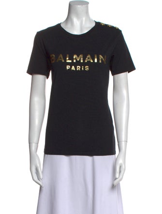 Balmain Graphic Print Crew Neck T-Shirt