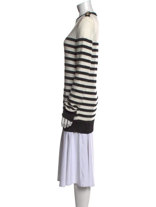 Balmain Striped Crew Neck Sweater