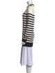 Balmain Striped Crew Neck Sweater