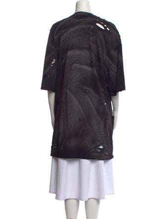 Balmain Crew Neck Three-Quarter Sleeve Tunic