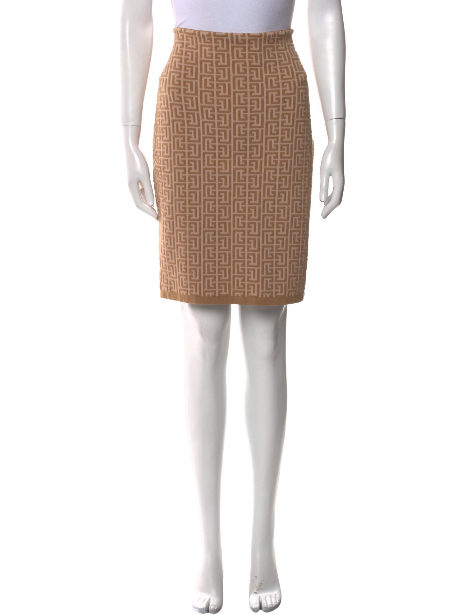 Balmain Wool Knee-Length Skirt
