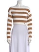 Balmain Striped Bateau Neckline Sweater