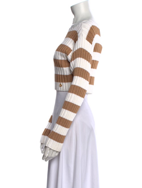 Balmain Striped Bateau Neckline Sweater