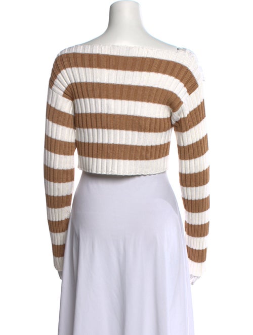 Balmain Striped Bateau Neckline Sweater
