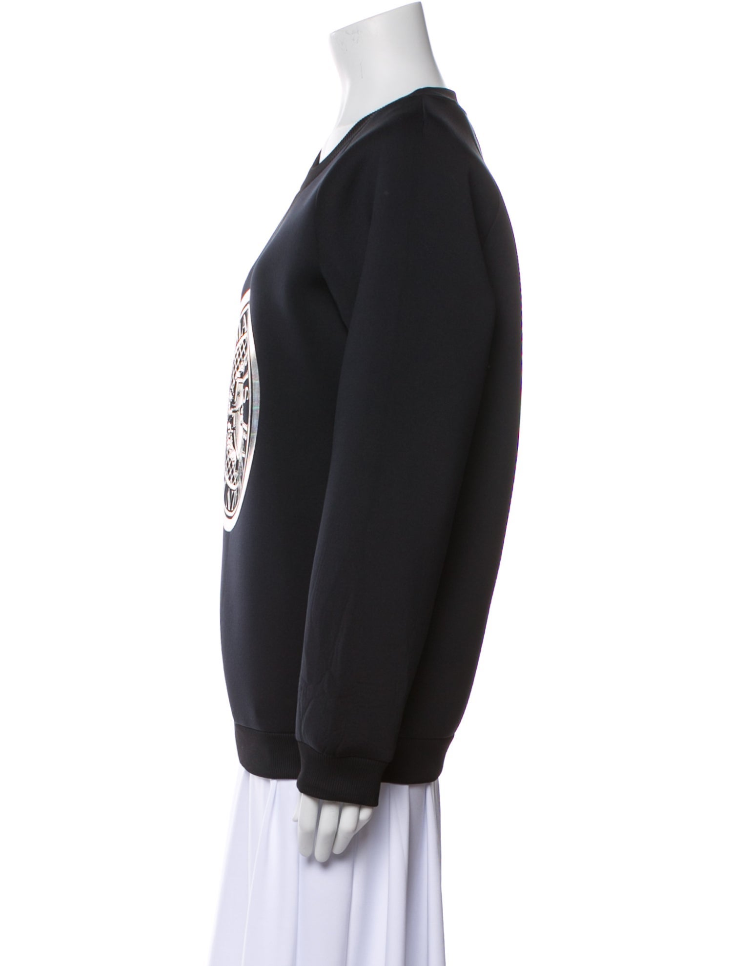 Balmain Graphic Print Crew Neck Sweatshirt