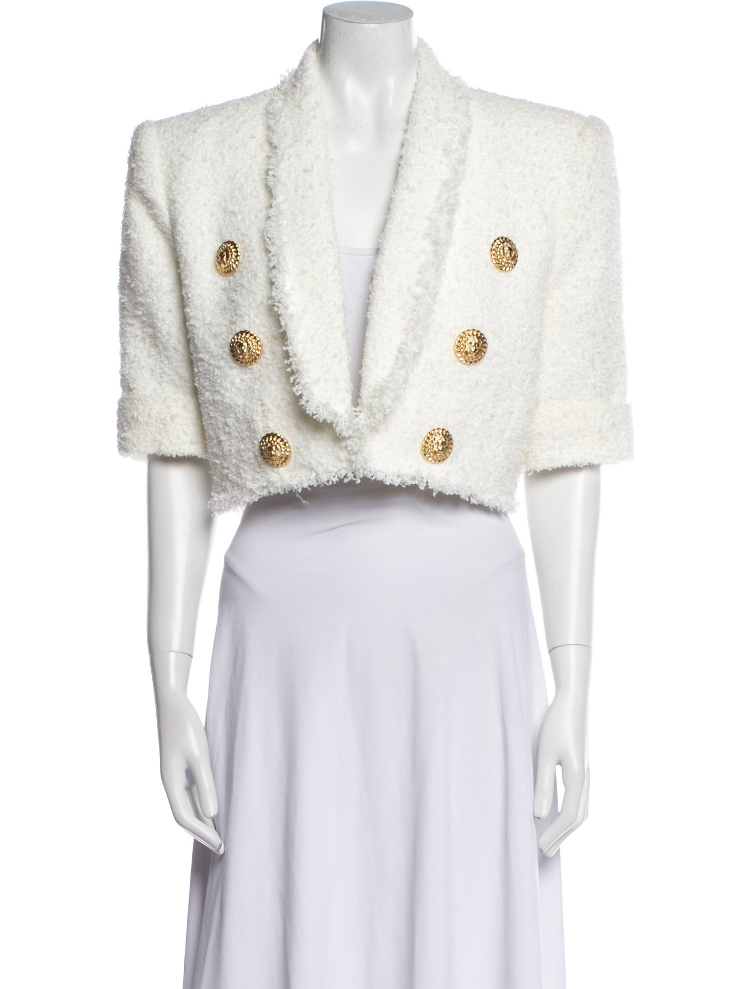 Balmain Tweed Pattern Evening Jacket w/ Tags