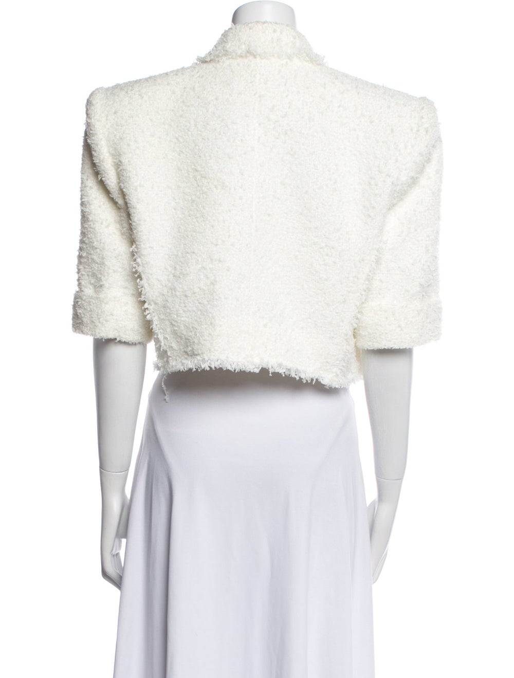Balmain Evening Jacket White Tweed Pattern Pointe… - image 3