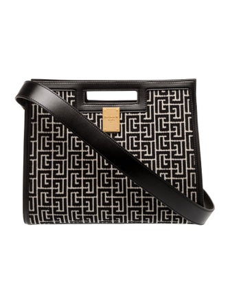 Balmain Canvas Shoulder Bag