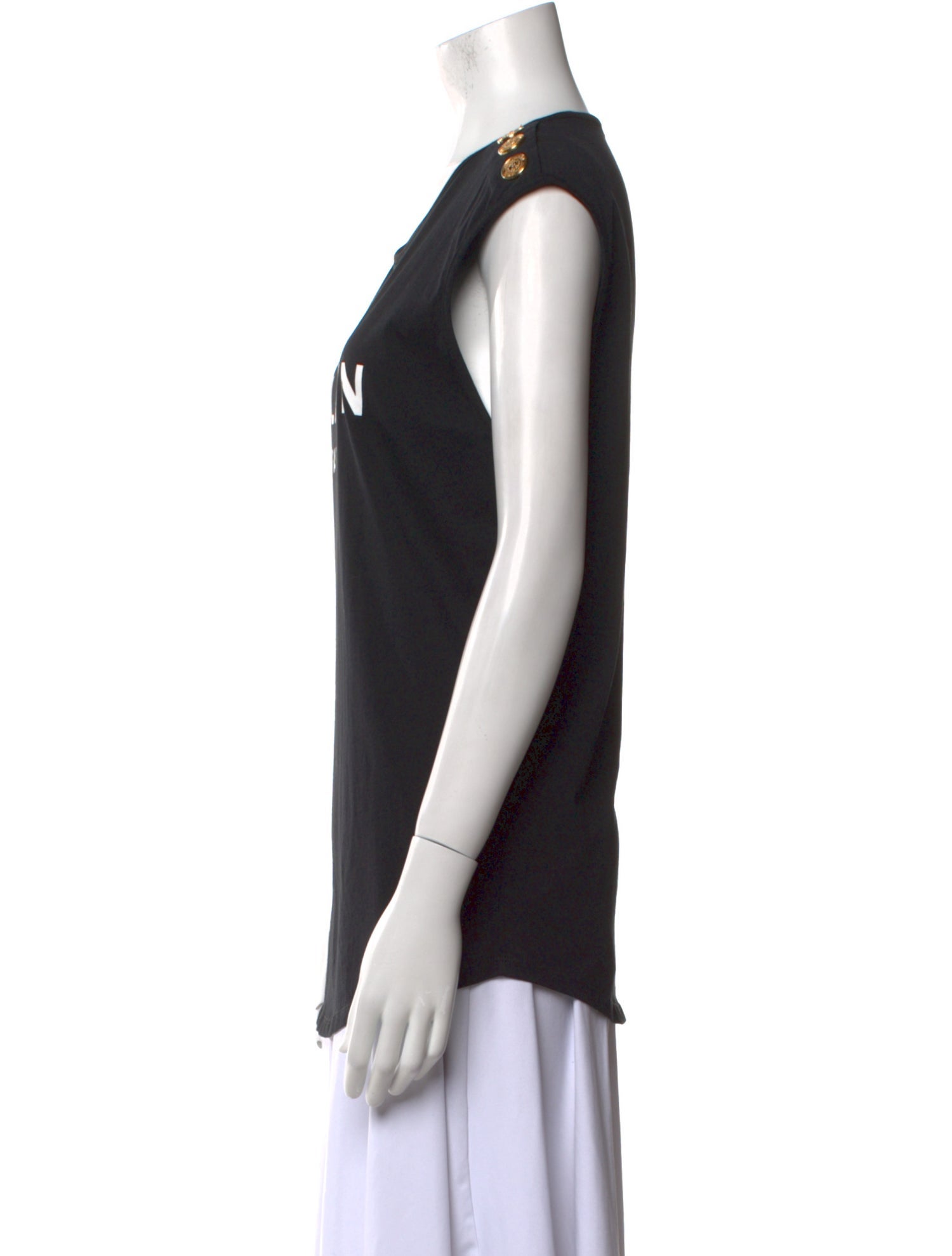 Balmain Graphic Print Scoop Neck T-Shirt