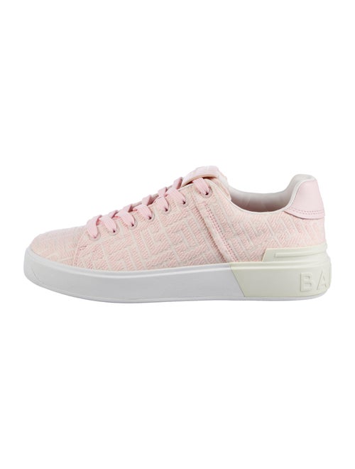 Balmain Grecca Pattern Tweed Pattern Sneakers
