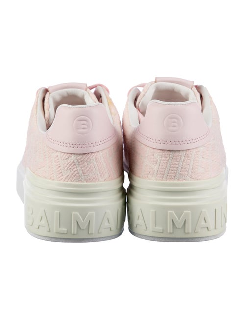 Balmain Grecca Pattern Tweed Pattern Sneakers