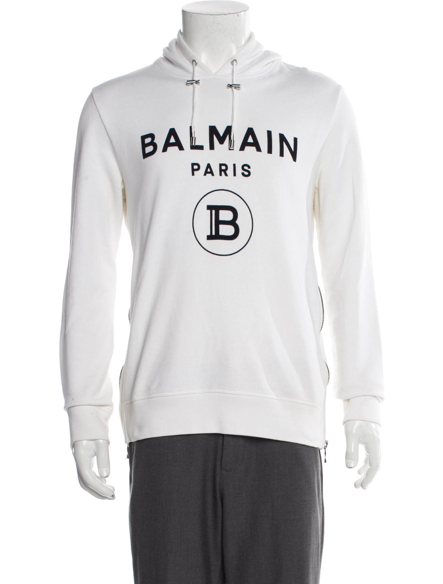 Balmain Graphic Print Crew Neck Hoodie