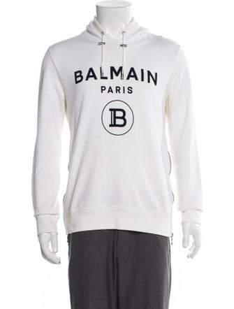Balmain Graphic Print Crew Neck Hoodie