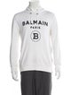 Balmain Graphic Print Crew Neck Hoodie