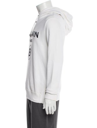 Balmain Graphic Print Crew Neck Hoodie
