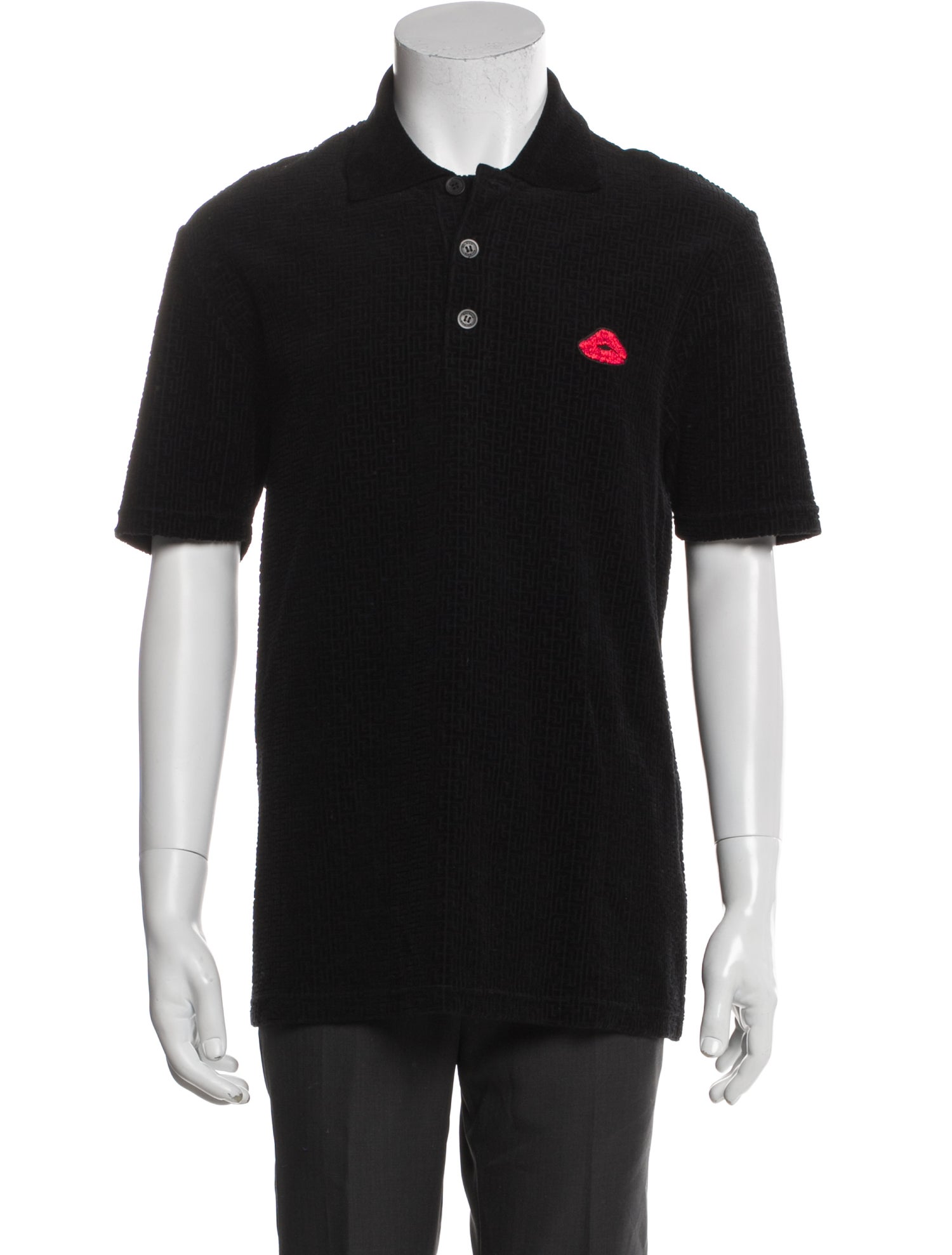 Balmain Collar Short Sleeve Polo Shirt