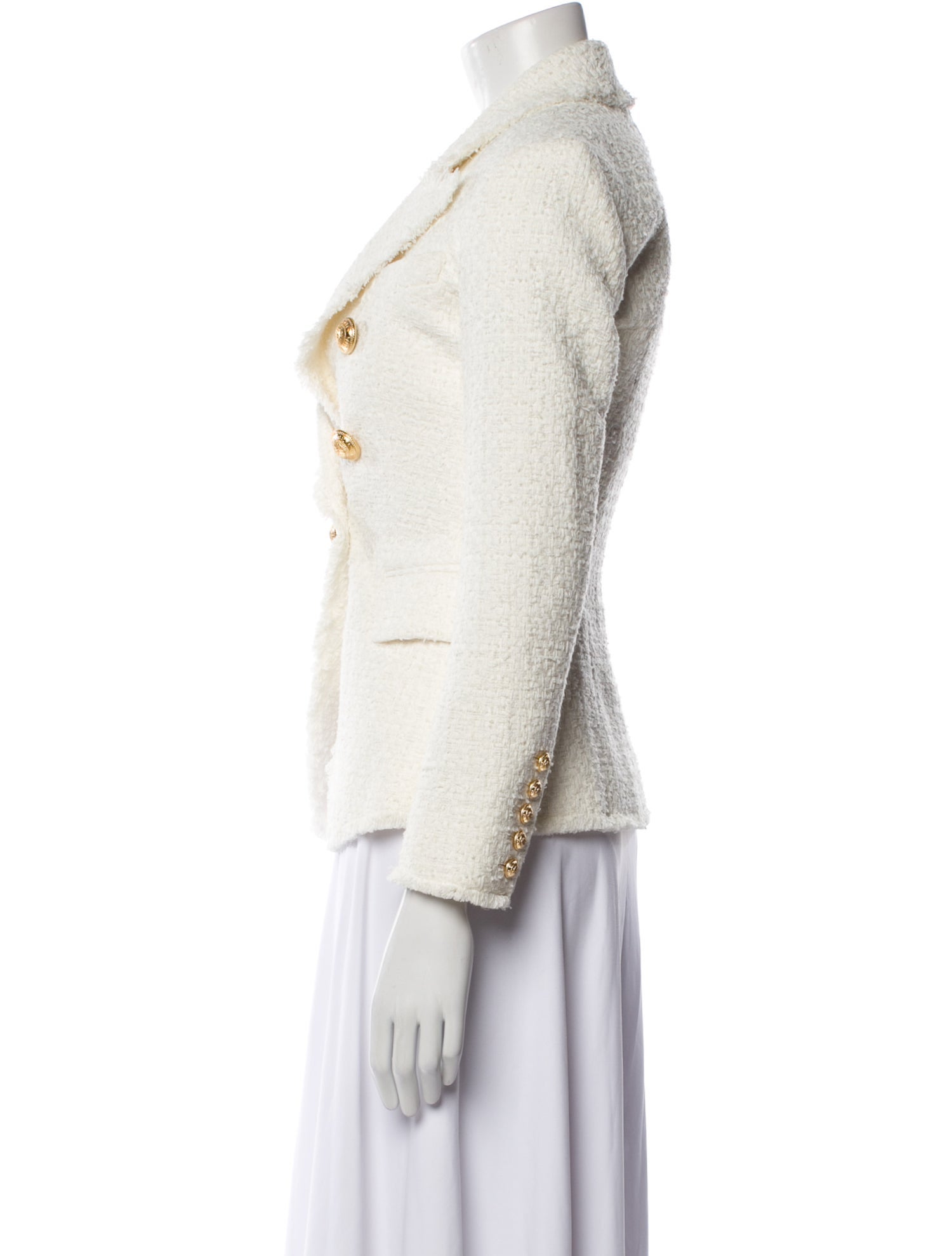 Balmain Tweed Pattern Blazer