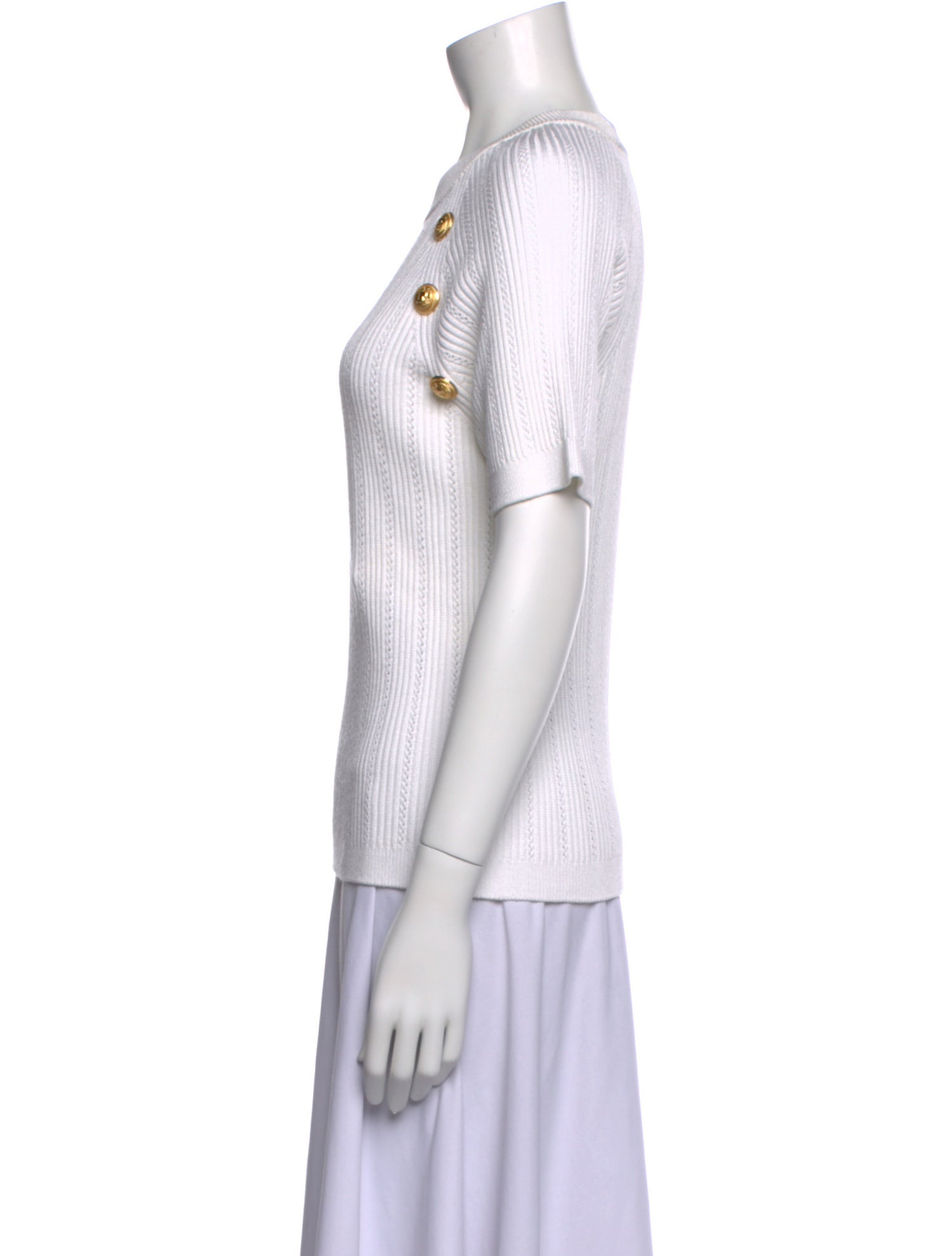 Balmain Virgin Wool Crew Neck T-Shirt