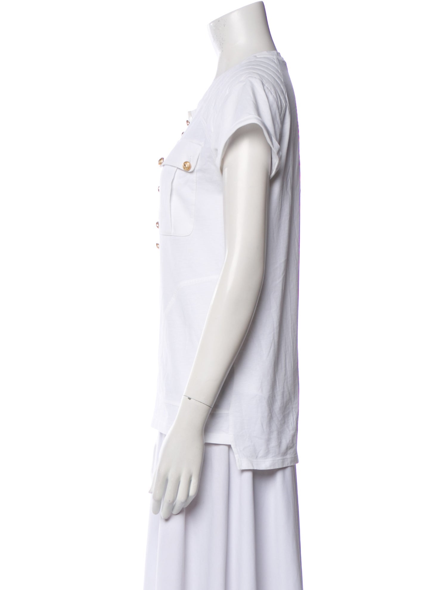 Balmain Crew Neck Short Sleeve Polo