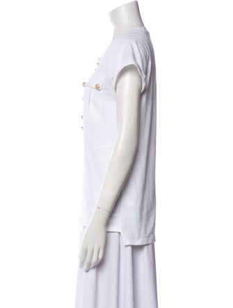 Balmain Crew Neck Short Sleeve Polo