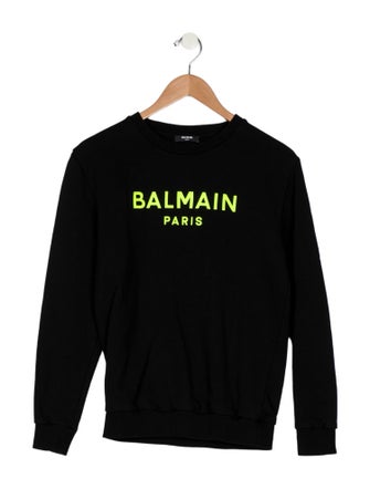 Balmain Boys' Graphic Print Long Sleeve Crew Neck Sweatshirt