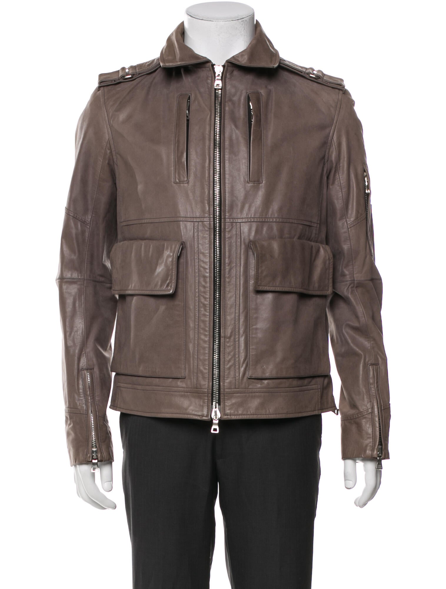 Balmain Calfskin Utility Jacket