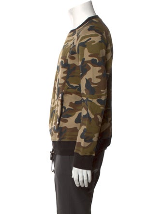 Balmain Camouflage Print Crew Neck Sweatshirt