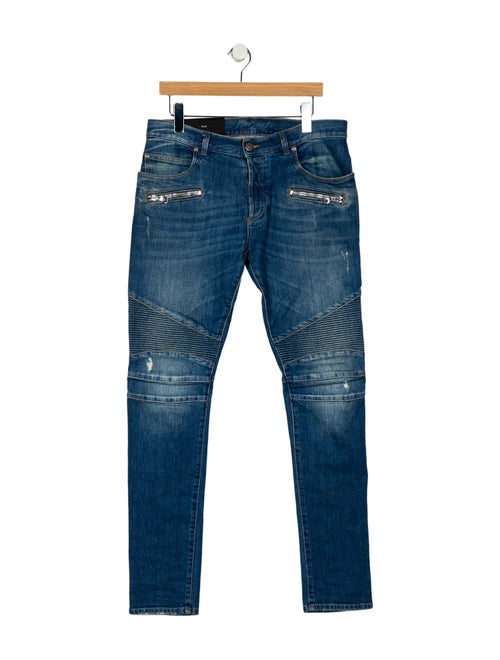 Balmain Mid-Rise Skinny Leg Jeans