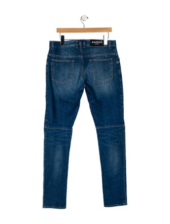 Balmain Mid-Rise Skinny Leg Jeans