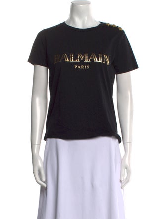 Balmain Graphic Print Crew Neck T-Shirt