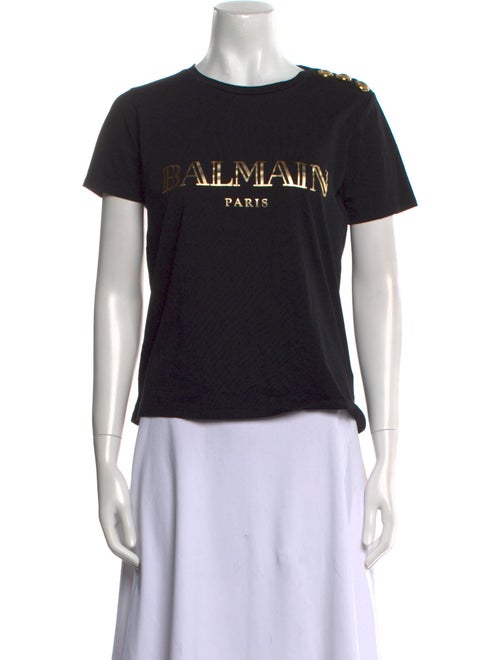 Balmain Graphic Print Crew Neck T-Shirt