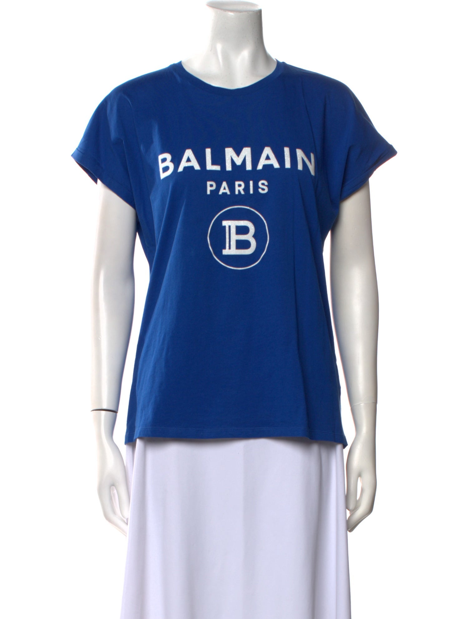 Balmain Graphic Print Crew Neck T-Shirt