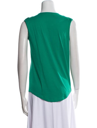 Balmain Graphic Print Scoop Neck Top