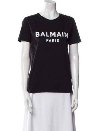 Balmain Graphic Print Crew Neck T-Shirt