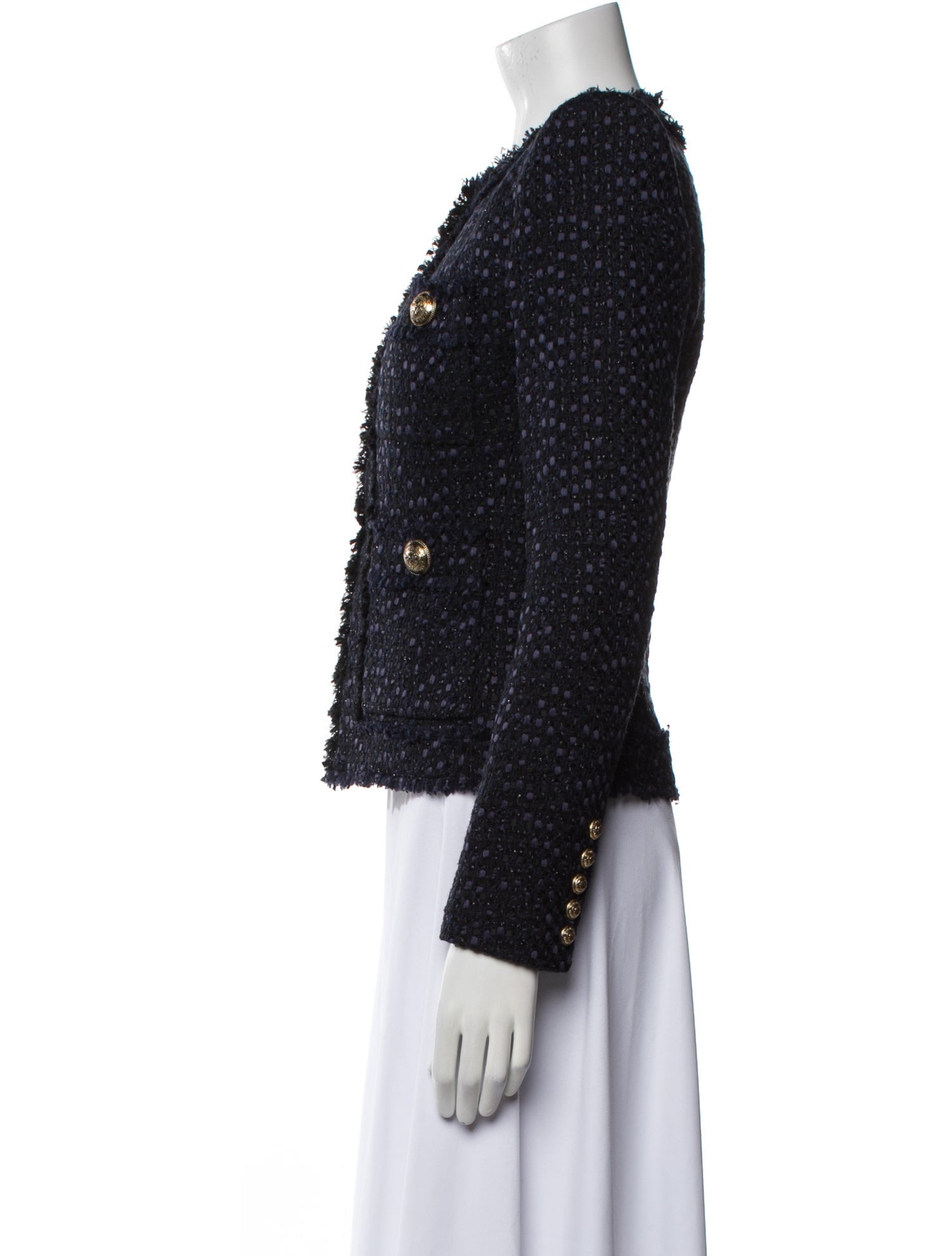 Balmain Tweed Tweed Pattern Jacket