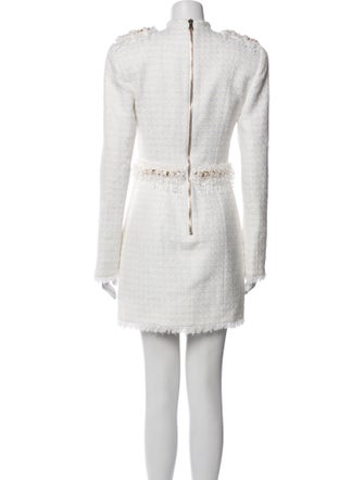 Balmain Mock Neck Mini Dress