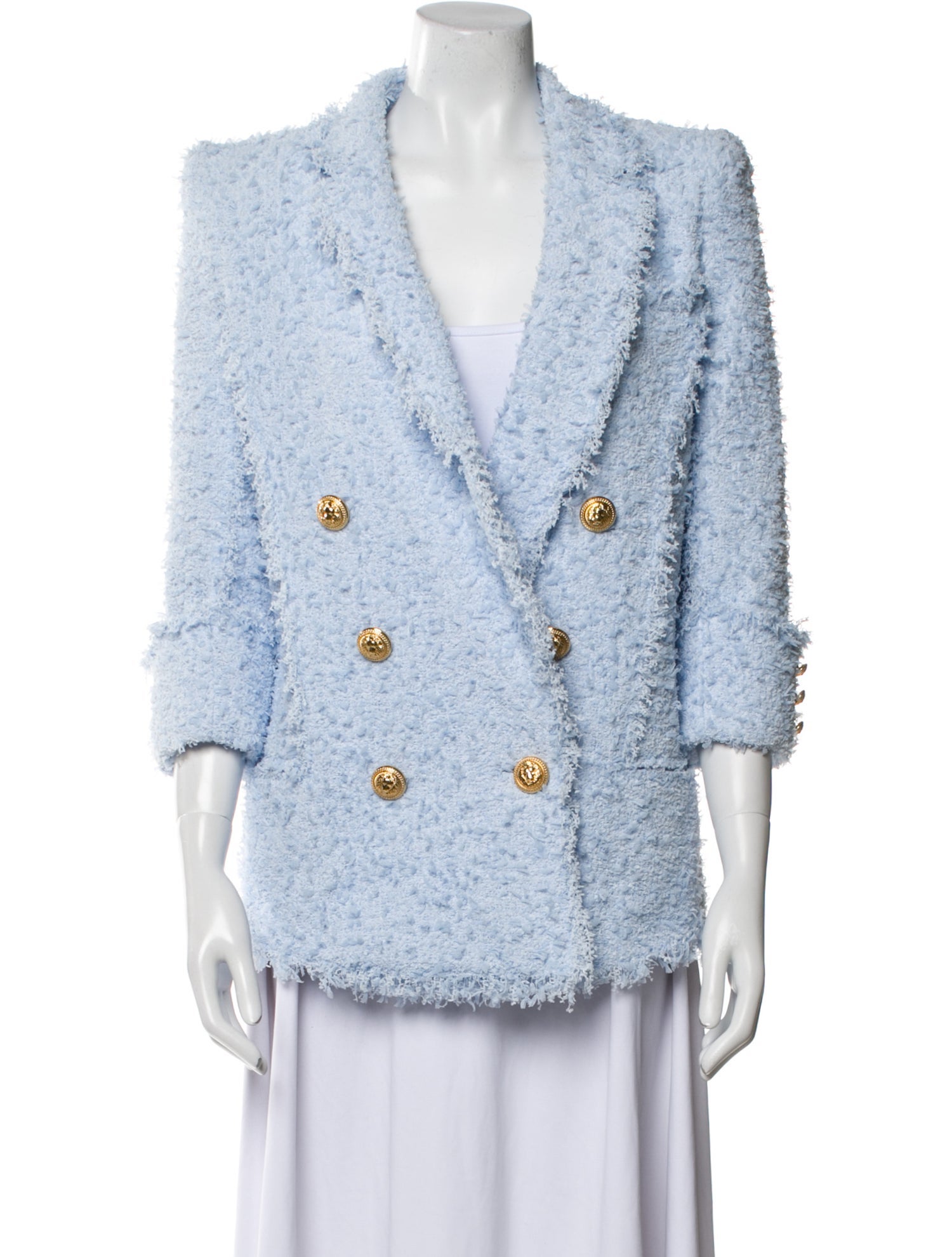 Balmain Plaid Print Blazer w/ Tags