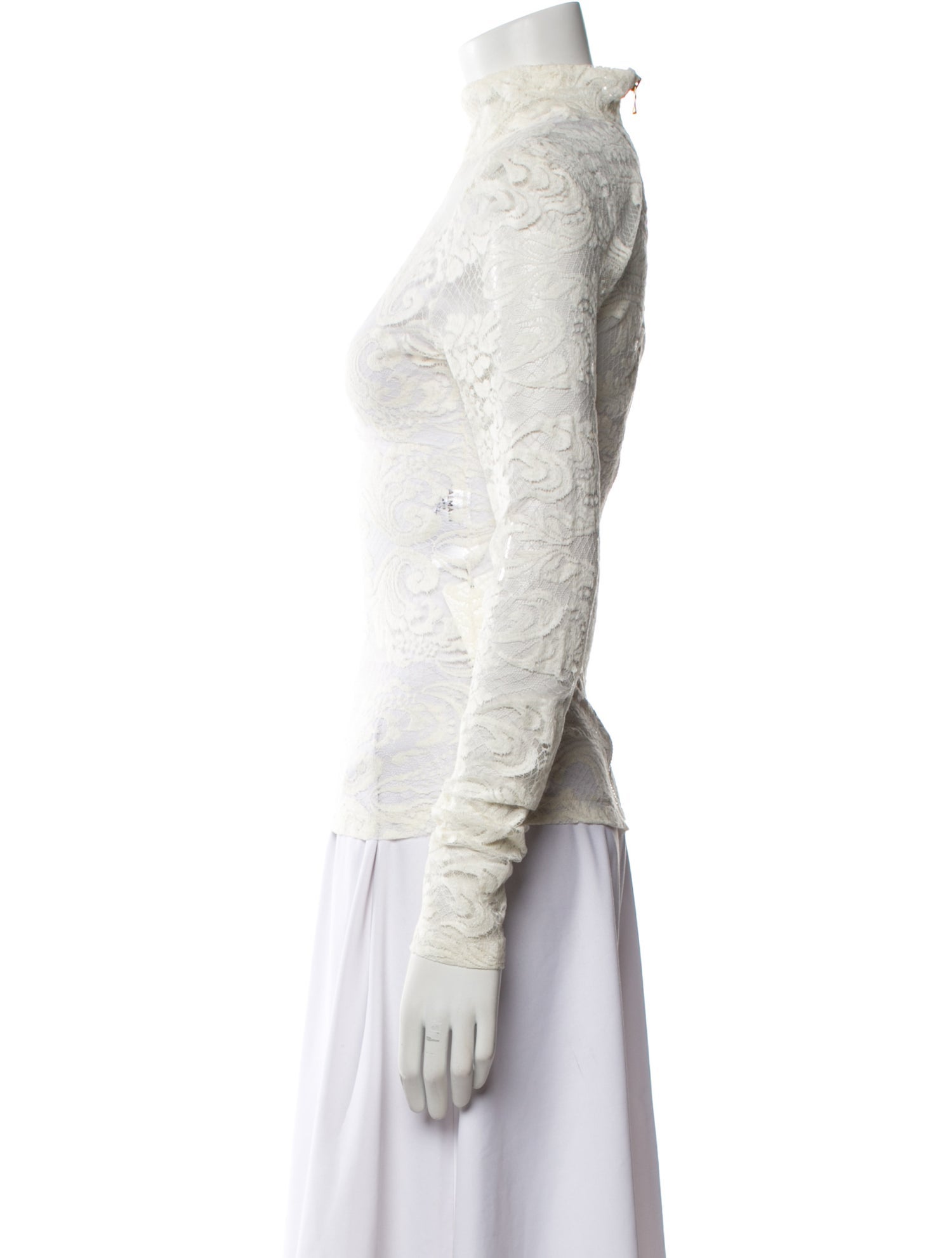 Balmain Alpaca Mock Neck Top